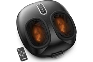 RENPHO Appareil de massage des pieds avec chaleur (Nouvelle version 2025), Shiatsu pour fasciite plantaire, 3 modes et niveaux de compression d’air, cadeaux pour femmes et hommes