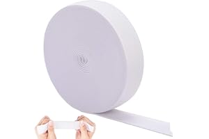 QTTVBTNA 10 Meters Elastic Band 25mm/1inch White Wide Flat Elastic Band, White Waistband Elastic, Sewing Bands Webbing Garment Sewing Accessories for Sewing Clothing, DIY Craft Accessories