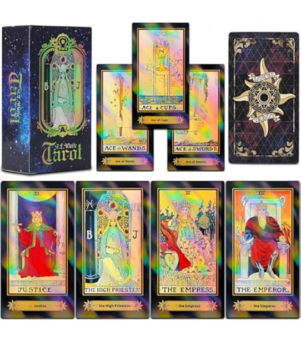 78-delige Goudfolie Tarot Deck - Rider Waite Stijl - Waterdicht PVC - Met Gidsboek