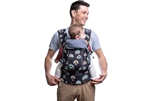 Beco 8 portabebés todo en 1 híbrido frontal, cadera y mochila, con malla transpirable y refrescante, estilo arcoíris bohemio