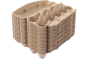 ZOFUN Eierkarton Eierkartons 10er Pappe, 20 Stück Eierschachtel Eierschachteln 10er pappe mit Deckel für je 10 Eier, Biologisch Abbaubar Eierschachteln für Eier (Braun)