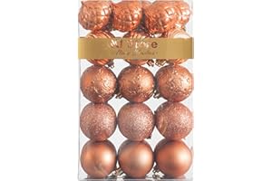 KI Store 30pezzi Palline di Natale bronzo 6cm Albero di Natale Ornamenti di Decorazione infrangibilePalle per Appendere Natale Decorazioni Festival Decorazioni Natalizie