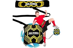 JSM FITNESSFotboll sparktränare för barn med bollhållare – solo, sparka, träningsbä , justerbar pojkar, träningsutrustning