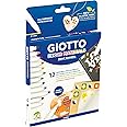 GIOTTO Decor Materials Multi-surfaces Paint Markers, Medium Tip - 4mm Nib, 12 x Assorted Colours, Ideal for Children, Parties and Schools
