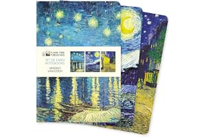 Vincent van Gogh Set of 3 Midi Notebooks: Unser beliebten Mittelformat-Notizbücher im 3er-Pack mit flexiblen, künstlerisch ge