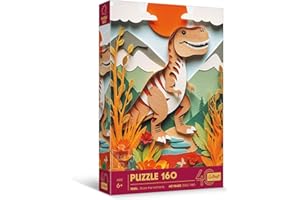 Trefl - Puzzle z Efektem 3D, Dinozaur - 160 Elementów - 40-lecie Trefl, Kolorowe Puzzle ze Zwierzętami, dla Dzieci od 6 lat