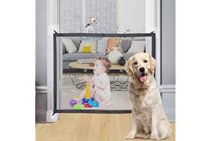 Porte Magique pour Chiens,180 x 72 cm Barriere Chien Barriere de Securite Chien,Barrière de Sécurité Filet Chien Portables,Barrière pour Chiens,Barrière de Sécurité Chien