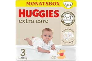 ‎HUGGIES Huggies Babywindeln Extra Care mit Disney-Design Größe 3, 144 Windeln (2x72)