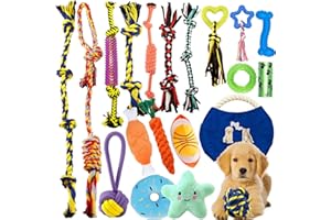 AMAYGA 20-teiliges Hundespielzeug-Set,Langlebiges Hundespielzeug für Welpen/kleine Hunde,Kauspielzeug,ungiftig, geruchlos, langlebig, für die Reinigung von Zähnen