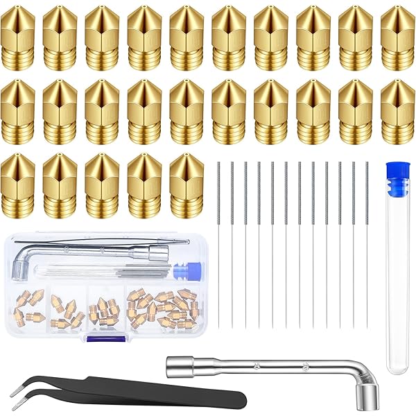 28 Ugelli Stampante 3D MK8 - Set In Ottone E Acciaio Inox Per Creality Ender 3, CR-10 E Altri Modelli - Foto 2