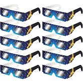 QIWEI QW-SOZ1 Solar Eclipse Glasses, EN ISO 12312-2 Certified, Safe Sun Visors for Direct Sun Observation, High Definition Fi