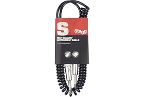 Stagg SGCC6 DL DLX Instrumenten-Spiral-Kabel (6m)