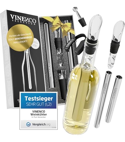 Weinkühler Set, Weinkühlstab Edelstahl, Rotweinkühler Weinkühler Set, Weinkühlstab Edelstahl, Rotweinkühler