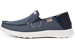 Kickback Couch 2.0 - Mens Loafers - Convertible Slip On Casual Men's Shoes - Canvas Uppers - Leather Lined Removable Insoles