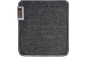 Tapis chauffant infrarouge Warm Feet - 50 x 55 cm - 66 W - Avec thermostat et minuterie - Fonction veille