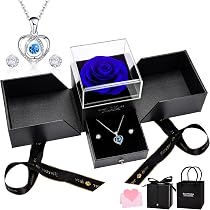 Eusense Ciondolo Lettera Argento 925 Collana di Cristallo Rotonda