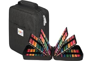 JAKAGO Duży piórnik XXL z 270 przegródkami na długopisy, wodoszczelna torba na długopisy akwarelowe, markery i długopisy żelowe, czarny, xxl, Piórnik