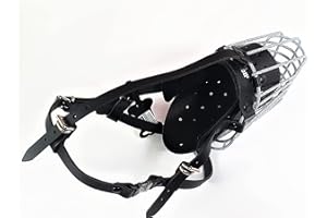 L&J PETS UK Museruola per cani in filo metallico resistente per Doberman, Malinois e altri cani (coperta da gomma maculata, T2 (K9)