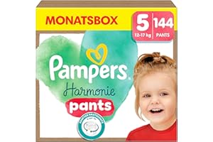 ‎PAMPERS Pampers Harmonie Pants Größe 5, 144 Windeln, 12kg-17kg, sanfter Hautschutz und 360° Komfort-Fit
