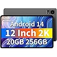TECLAST Tablet 12 inch Android 14 Tablets, T60 with 256GB Storage(Expand to 1TB), Unisoc T616 CPU, 8000mAh +18W PD Fast Charger, 4 Speakers, 5G WiFi+4G LTE, Dual 13MP Camera,GPS