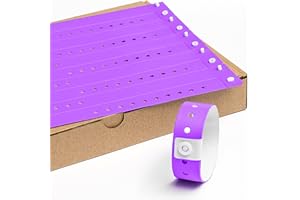 MESSIMO Bracelets du Vinyle Evenementiel Sans Impression 19 x 255 mm - 100 Pieces Bracelet Identification de Festival - Autocollant et Imperméable