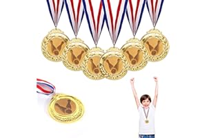prota Bowling Medaillen, 6Pcs Goldmedaillen Kindergeburtstag aus Metall Bowling Medaillen für Kinder mit einem Bowling Bowlen Logo für Jungen Kinder Erwachsene 6.3cm