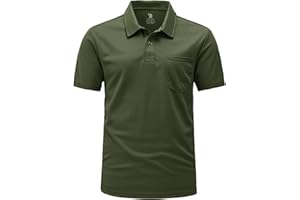 Rdruko Men's Breathable Polo Shirts Summer Short Sleeve Wicking Quick Dry Casual Work Golf Tops with Pocket