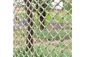 RZM Decor Net Fishing Net Decor Decorative Wall Net Hand-woven Cargo Trailer Net Railing Stair Indoor Rope Diameter child safety netting for balcony (Color : Beige-8mm, Size : 1x2m)