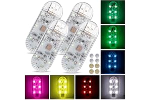 SUNSHINE SMILE Auto LED Innenbeleuchtung,4 Stück RGB Auto Innenraumbeleuchtung,Mehrfarbige LED Atmosphäre Licht,Touch Licht Mehrfarbige Ambientebeleuchtung,Wiederaufladbaren USB Neon