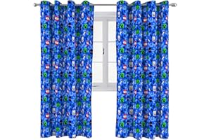 Jay Franco Minecraft Lucha de Turbinas Cortinas con Ojales para Habitacion de Niños 183cm x 168 cm - 2 Piezas