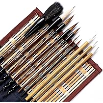 Set Calligrafia Cinese 11 Pezzi - Pennelli, Inchiostro, Pietra E Accessori In Elegante Scatola Regalo - Foto 3