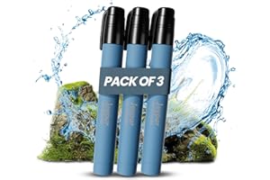 Joypur Filtri d'Acqua da Campeggio, Depuratore d'Acqua per Sopravvivenza all'aperto, Sistema di Depurazione d'Acqua Portatile, Depuratore d'Acqua di Emergenza per Escursionismo e Viaggi.(blu*3)