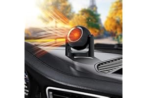 Aedcbaide Riscaldatore rapido per Ventola per Auto 12V, Riscaldamento e Raffreddamento 2 in 1 Nero Appannamento Automatico Portatile ABS Parabrezza sbrinatore Parabrezza sbrinatore