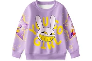 Brigcalki The Amazing Digital Circus Hoodie Girls Zipper Hoodie Pullover Casual Coats Jacket Long Sleeve Pyjamas for Girls 5-12 Years