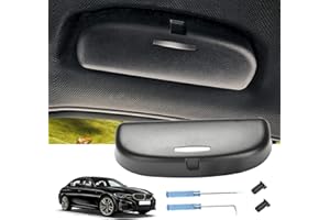LUWU Compatible avec BMW F30 F10 F12 F01 G20 G30 G32 G11 X1 X3 X5 X7 Étui à Lunettes,Porte-Lunettes de Voiture,Étui Lunettes de Soleil Voiture,Universel Lunettes Support Accessoire de Voiture(Noire)