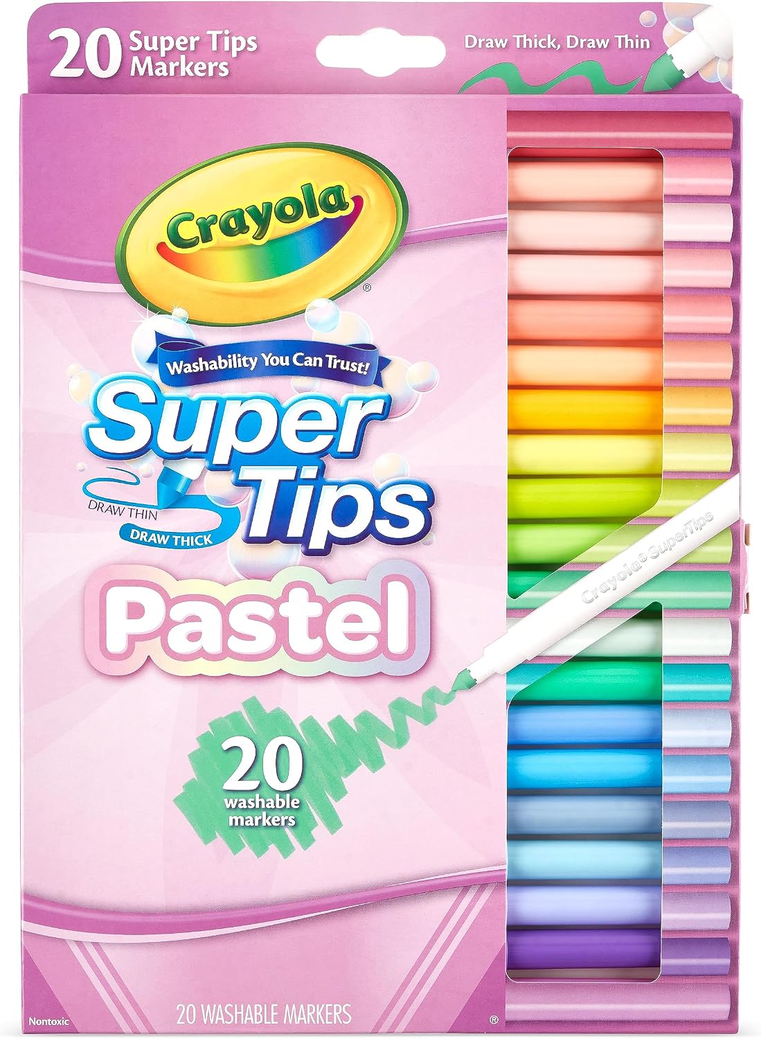Avis d'Expert & Test Approfondi : CRAYOLA Pastel SuperTips 20 Washable Coloured (Sélection)