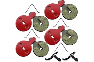 KBJUH Pastiglie Freni MTB 4 Paia Pastiglie Freni Bici Pattini Freno Bici Freni a Disco MTB Pastiglie Freni Shimano 1 Paio di Guanti da Manubrio per Bicicletta Pastiglie Freni MTB a Disco in Resina