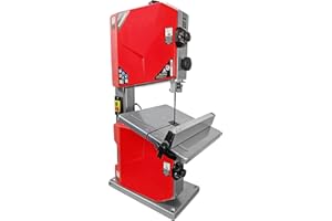 Crossfer Scie à ruban BS255 (500 W, hauteur de coupe max. 115 mm, largeur de passage 245 mm, table de travail pivotante à 45°, butée parallèle, avec poussoir de pièce à usiner)