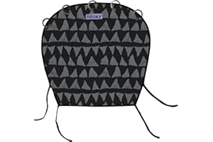 Dooky The Original Universal Adjustable Breathable Sun Shade for Pushchair and Pram, Black with Triangles, Nero con triangoli, Black Tribal