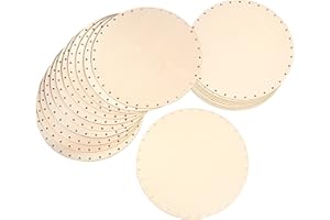 ‎VBS VBS XXL Peddigrohrböden 20 Stück Stärke 3mm Flechten Korb DIY Flechtboden Ø 20 cm