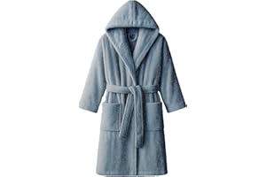 Dorian Home - Accappatoio Uomo e Donna in Spugna con Cappuccio, Tasche, Cintura a Passanti e Gancio in Cotone 100% di Alta Qualità, Durevole e Resistente, Morbido, Assorbente e Lavabile in Lavatrice