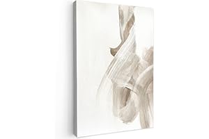 MuchoWow© Canvas Wall Art 31"x47" / 80x120 cm Home Decor Paintings for Living Room Decorations Gifts Hallway Abstract - Modern art - Beige