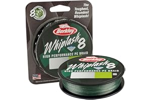 Berkley Whiplash 8 Braided Fishing Line - 100% Dyneema 8 Strand Braid for Saltwater and Freshwater Fishing