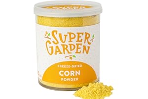 SUPERGARDEN Super Garden Freeze Dried Sweetcorn Powder - Natural, Nutrient-Rich Corn for Smoothies, Soups & Baking - Gluten-Free, No Preservatives or Added Sugar - Long-Lasting Kitchen Essential - 110g