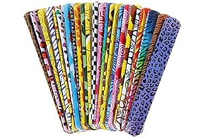 GOLDGE 24PCS Slap Bracelets pour l'anniversaire Anniversaire Enfant Parti Sac Remplisseurs Cadeau Party Favors pour Filles Garçons