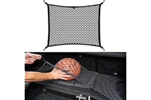 VEHIRIE Red Maletero de Coche, 80 x 60 cm Organizador Maletero Coche Red Elástica para Equipaje con 4 Gancho Perfecet para SUV VW