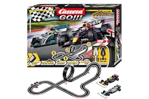Carrera Go!!! Max Performance | Formula 1 Race Track Set | Max Verstappen vs Louis Hamilton | 2 Slot Cars Including 2 Hand Regulators with Turbo Button | Includes Looping, Crossing, Fly-Over and Lap