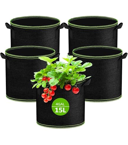 SHINING HOUSE Sac de Plantation 6 pièces Sacs à Plantes en Non tissé