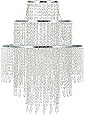 Waneway Chandelier Crystal Lampshade For Pendant Light, Ceiling Light Shade With Acrylic Jewels Droplets For Bedroom Living Room Hallway Wedding Or Party Diameter 32 Cm Gold - View #4