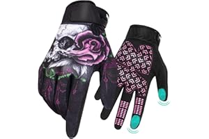 RIGWARL Guanti da moto touch screen da uomo, inserti in rete traspirante guanti scheletro da donna, antiscivolo, leggeri, durevoli, per motocross, mountain bike, corsa, ciclismo, arrampicata, giardino